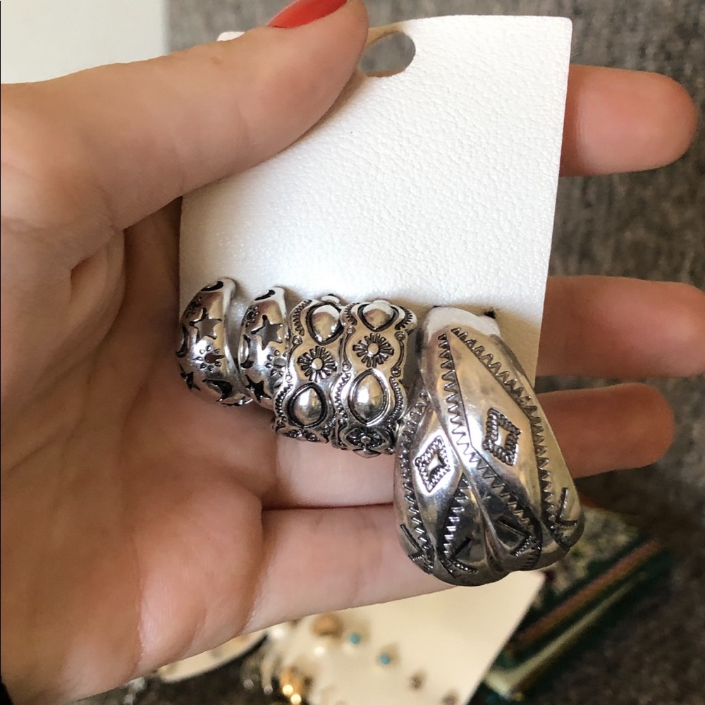 LOOKING FOR: Silver Free People Hoop Set